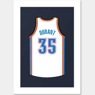 Kevin Durant Oklahoma City Jersey Qiangy Posters and Art